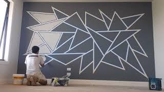 HOW TO PAINT GEOMETRIC WALL DESIGN