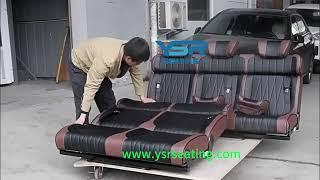 YSR 3 Fold Bed Seats New Campervan Bench Seat RV Seats With Seat Belts Luxury Motorhome Seats