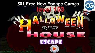 [Walkthrough] 501 Free New Escape Games level 153 - Halloween bat house escape - Complete Game