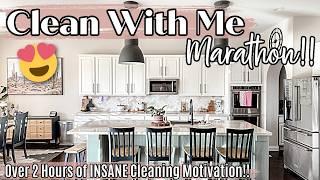 CLEAN WITH ME MARATHON 2025 :: OVER 2 HOURS OF DECLUTTERING, HOMEMAKING & CLEANING MOTIVATION