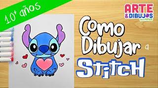 Como dibujar A STITCH | Arte y Dibujos para Niños