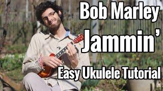 EASY - Bob Marley - Jammin Ukulele Tutorial (Chords on Screen)