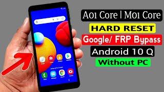 Samsung A01 Core/M01 Core Hard Reset & FRP Bypass |ANDROID 10 Q Without PC