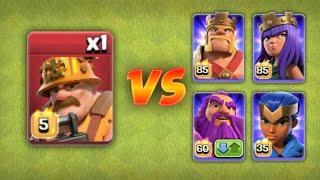 Super Miner Vs All Max Heroes - Clash of Clans