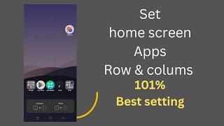 set home screen  row colum android mobile