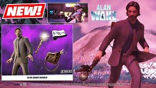 Fortnite ALAN WAKE Skin Bundle + REACTIVE Wrap Gameplay & Item Shop!