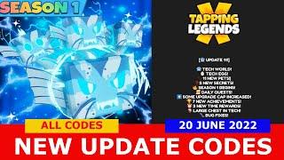 NEW UPDATE CODES [SEASON 1] ALL CODES! Tapping Legends X ROBLOX | 20 JUNE 2022