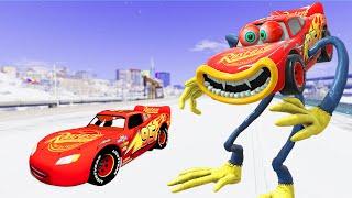 Epic Escape From The Lightning McQueen Huggy Wuggy Eater & Spider Eater | McQueen VS McQueen Beamng