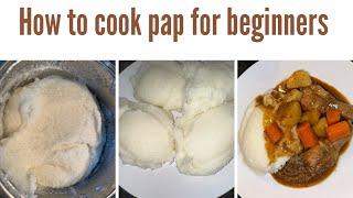 How to cook pap for beginners/ South Africa