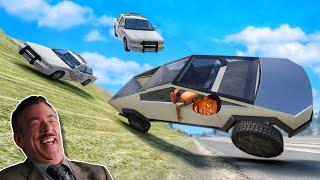 Tesla Cybertruck Funny Moments  - [BeamNG.Drive]