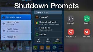 Samsung Galaxy Shutdown Prompts (2010-present)