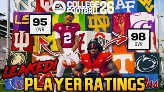 College Football 26 Player Ratings LEAK! | CFB 26 Highest Rated Players