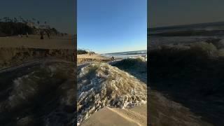 Beach Trench Forms Massive Waves