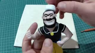 Bluto Popeye | Clay figure sculpting tutorial | Popeye Bluto muscle | Clay art - Vicky25Crafts