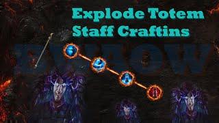 Crafting Holy Flame Explode Totem Staff