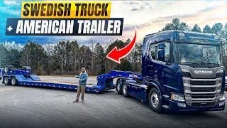 Adapting Scania Semi Truck to U.S. Heavy Haul Trailer