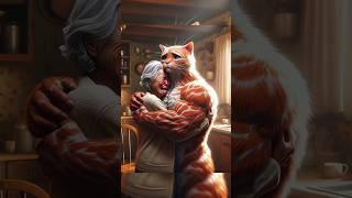 Cat And Old Women Love Story Must Watch  #shorts #cat #ai #catlovers