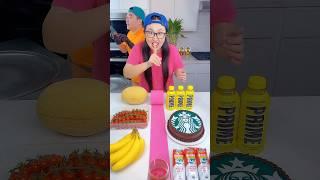 Starbucks cake vs fruit ice cream challenge! #starbucks #funny by Ethan Funny Family