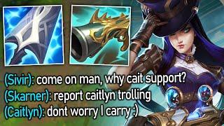 My Team FLAMES me for picking Caitlyn Support, so I carried the game