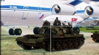 Newly arrived North Korean Special Forces BLOWN UP near Cargo Il-76 by a Ukrainian anti-tank missile