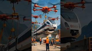 ai Railway Construction via Drones:The Technology of the Future #ai #automobile #military #wildlife