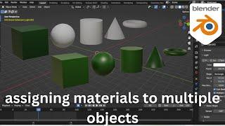 how to Assign Materials to Multiple Object at once | blender tutorial