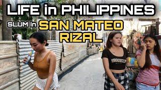 HIDDEN SLUM NARROW ALLEY in BRGY MALY | EXTREME WALK at SAN MATEO RIZAL PHILIPPINES [4K] 