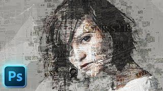 Newspaper Art Photo Effect - Photoshop Tutorial