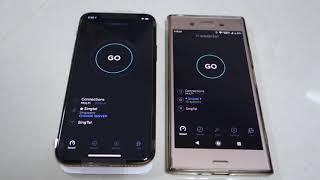 iPhone 11 Pro wifi 6 vs Xperia XZ1 wifi 5 speed test on Asus AX88U (old)