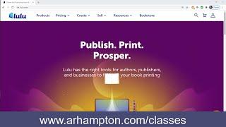 Lulu Self-publishing 2020 WalkThru Tutorial