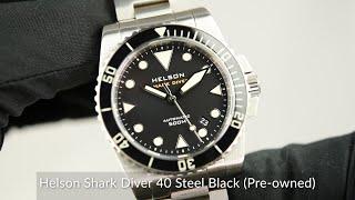 Helson Shark Diver 40 Steel Black (Pre-owned)