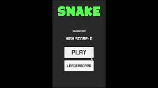 Unity3D Snake  2D game leaderboard