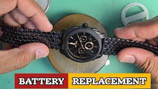 How to change the battery in a FOSSIL FS4656 watch | SolimBD