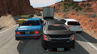 Highway Car Crashes #12 - BeamNG.Drive