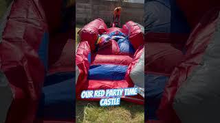 Our red party time castle #fun #bouncycastle #kid #bestinthebusiness #bounce #havefun