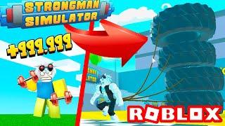 Я СТАЛ СУПЕР КАЧКОМ В СИМУЛЯТОРЕ СТРОНГМЕНА! ROBLOX Strongman Simulator