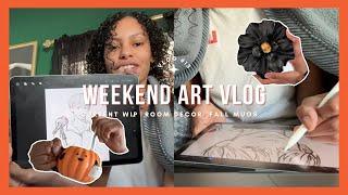 Weekend Art Vlog | digital art, room decor, new fall mug