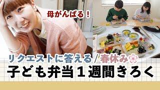 【１週間子ども弁当作り】子どもの好物 / リクエストに答える / 春休み