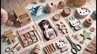 8 Cute DIY Paper & Cardboard Crafts! ️ Kuromi, My Melody & More!