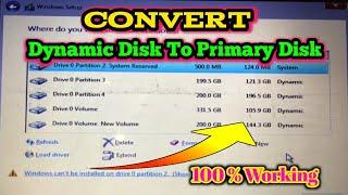 Convert Dynamic Disk To Primary Disk,Convert Dynamic Disk to Basic Disk,Dynamic to Primary Partition