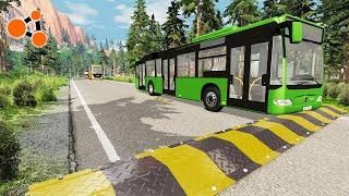 Bus vs Massive Speed Bump BeamNG.drive | Beamng Crashes TV