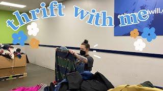 Come THRIFT SHOPPING at the GOODWILL OUTLET with me + Try on Haul // the BEST VINTAGE dress finds!