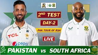 PAKISTAN vs SOUTH AFRICA 2nd TEST Match DAY 2 LIVE COMMENTARY | PAK vs SA  LIVE SCORES | DAY 2