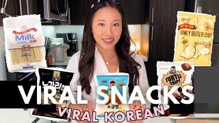 Trying VIRAL Korean snacks