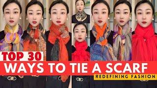 The 30 stylish ways to tie a scarf in 2024 | Easy scarf styles for girls Part-04 #scarfwearing