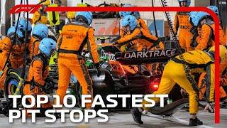 Top 10 Fastest Pit Stops Of All Time | DHL