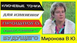 КЛЮЧЕВЫЕ ТОЧКИ ДЛЯ ИЗМЕНЕНИЯ ПРОШЛОГО, НАСТОЯЩЕГО, БУДУЩЕГО. МИРОНОВА В.Ю.