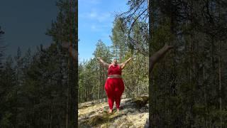 Would you try yoga in the forest? #finland #visitfinland #travelvlog