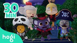 Five Little Monsters Jumping on the Grave | Compilation | Halloween Sing Along | Pinkfong & Hogi