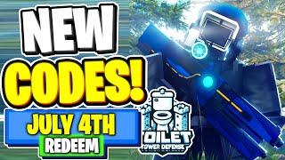 *NEW* WORKING CODES FOR Toilet Tower Defense IN JULY 2024! ROBLOX Toilet Tower Defense CODES